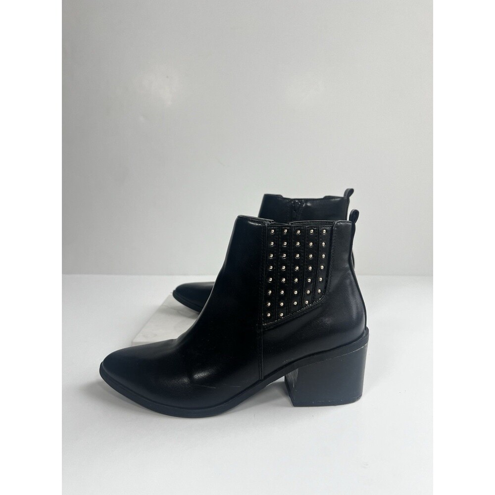 Kensie Women's Black Ankle Boots with Studs Fall Winter Boots